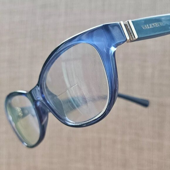 Valentino Accessories - Valentino Women Eyeglasses Frame V2681 53[]16 140 Blue Glasses Made in Italy